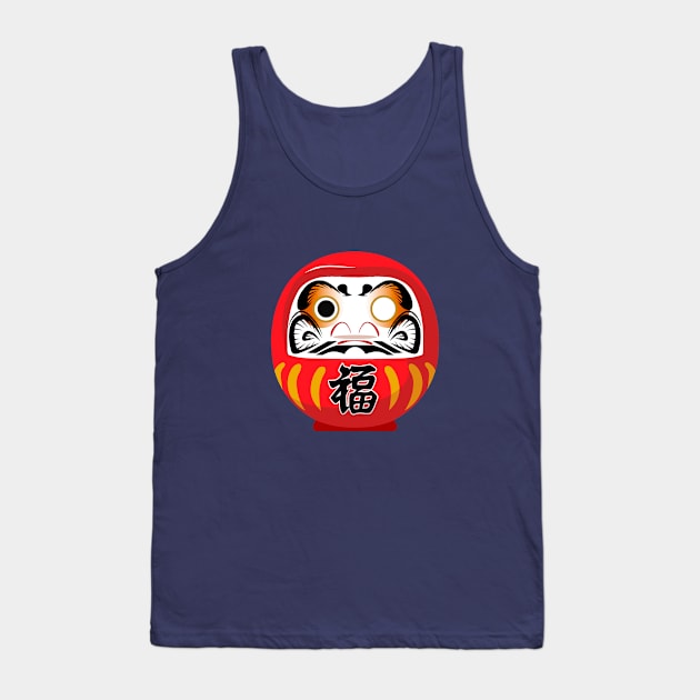 Lucky Daruma Tank Top by hyoukart